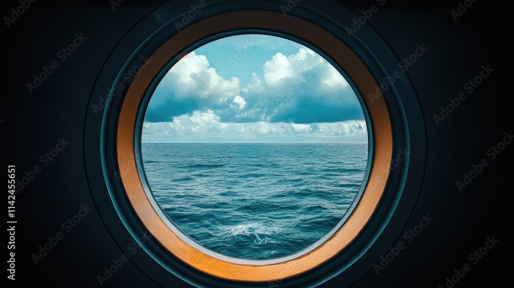 View from a large cruise ship whilst at sea View from a large cruise ship whilst at sea