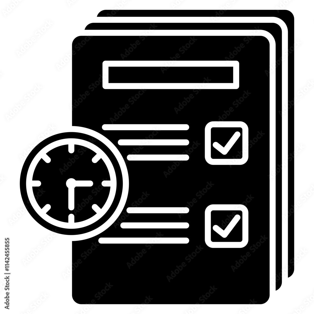 Task planning icon element for design Task planning icon element for design