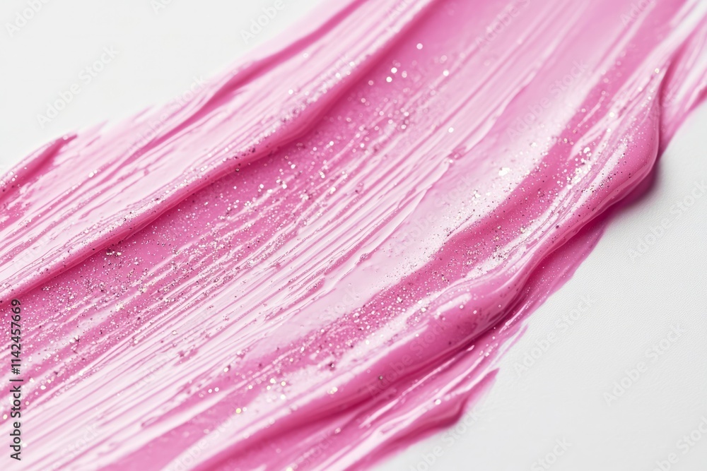 Fresh lipstick creamy smear of bright pink color. Detailed photo textured background Fresh lipstick creamy smear of bright pink color. Detailed photo textured background