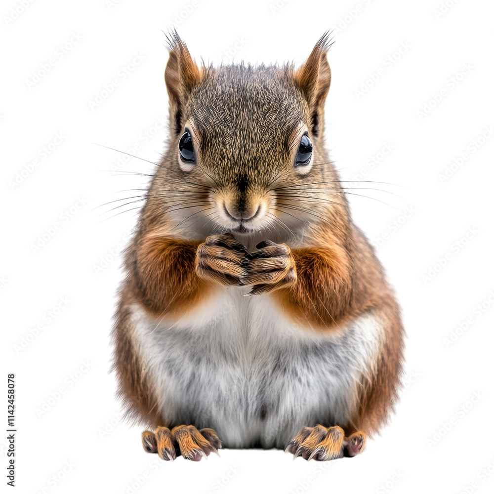 Red Squirrel Isolated in a Natural Setting for Wildlife Photography on transparent background Red Squirrel Isolated in a Natural Setting for Wildlife Photography on transparent background