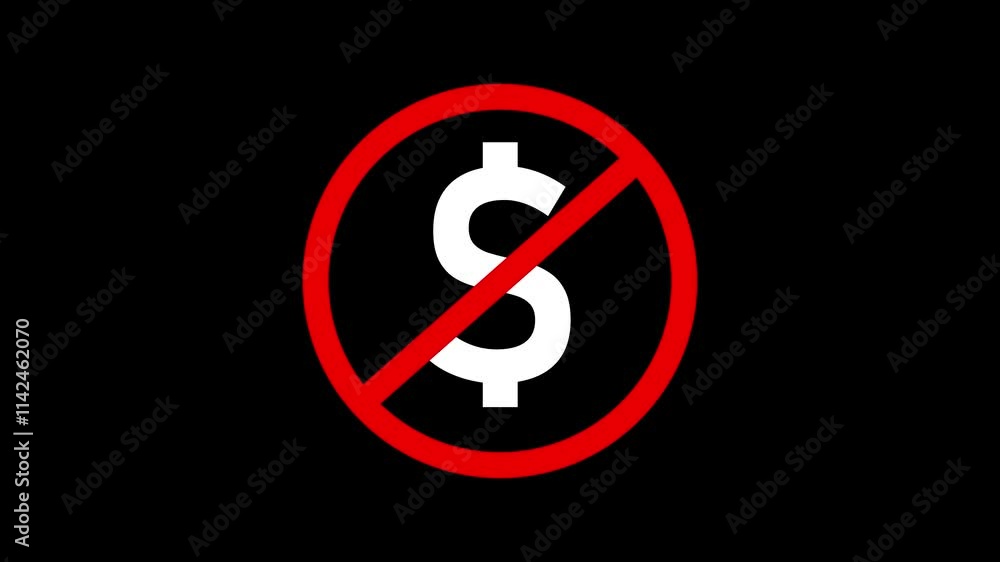 No Dollar Sign Animation Powerful Visuals for Currency Ban, Financial Restrictions, and Economic Awareness Projects. No Dollar Sign Animation Powerful Visuals for Currency Ban, Financial Restrictions, and Economic Awareness Projects.