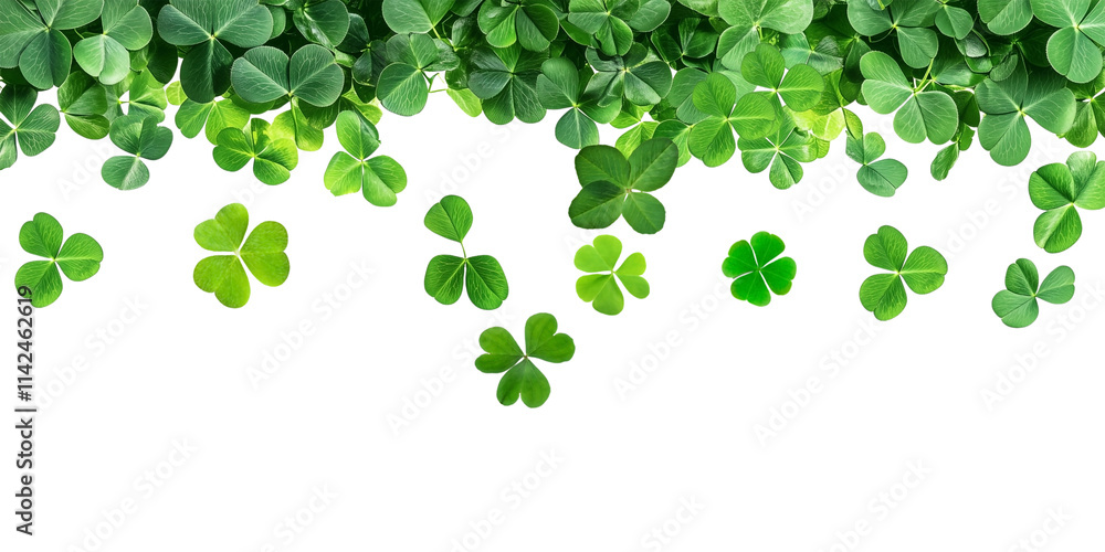 Clover shamrock leaves border for St. Patrick's Day Clover shamrock leaves border for St. Patrick's Day