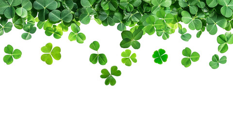 Clover shamrock leaves border for St. Patrick's Day