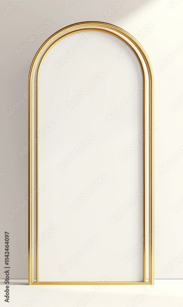 Simple Golden Arch on White Background for Minimalist Vector Graphics Design Simple Golden Arch on White Background for Minimalist Vector Graphics Design