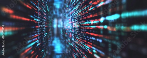 Wallpaper Mural Programming code forming a tunnel of data flowing into digital space Torontodigital.ca