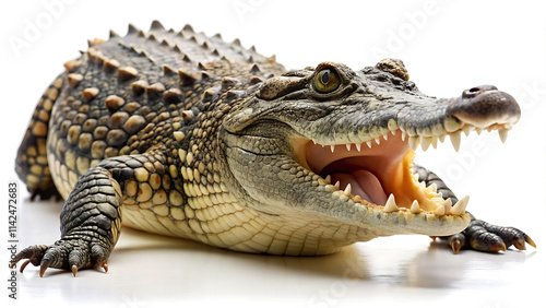 Crocodile on a White Background photo