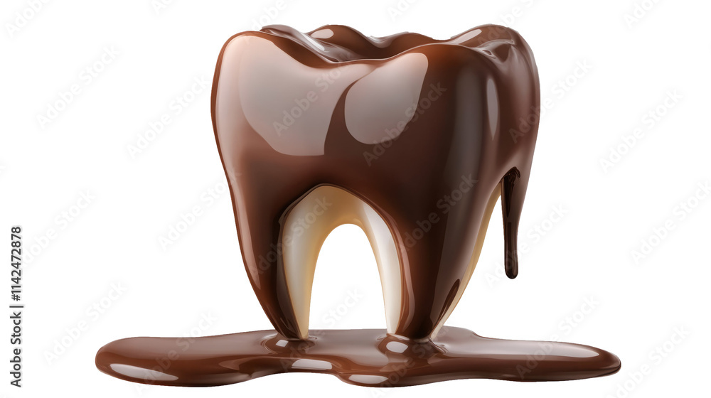 A tooth dipped in rich, dark chocolate. Sweet temptation! A tooth dipped in rich, dark chocolate. Sweet temptation!