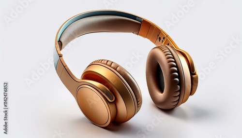 Generative AI-Crafted Wireless Headphones: 3D Plastic Icon Style