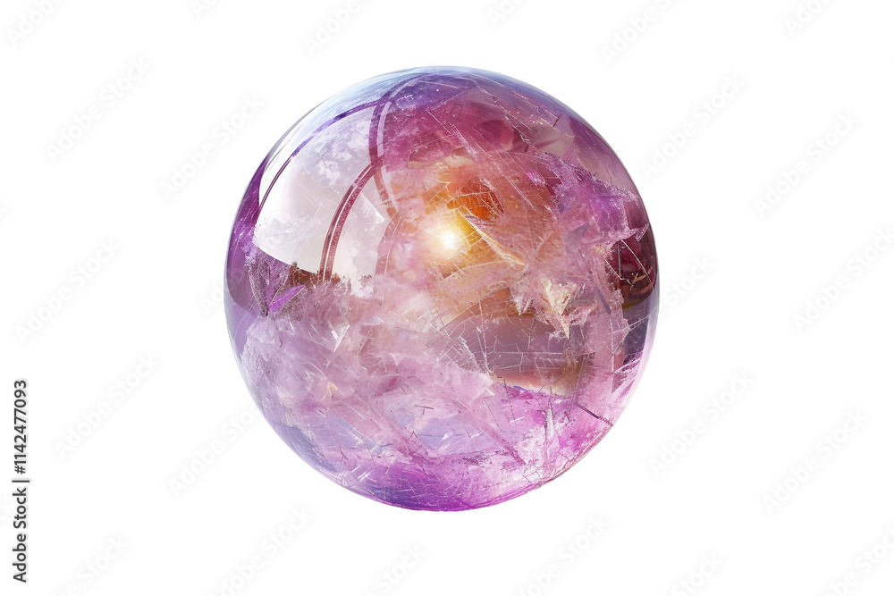 Mystical crystal ball with a shimmering sheen and otherworldly glow isolated on transparent background Mystical crystal ball with a shimmering sheen and otherworldly glow isolated on transparent background