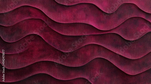 Rich red wavy patterns create a striking abstract texture