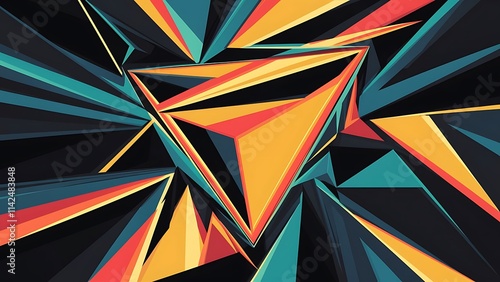 Wallpaper Mural Abstract modern triangle polygonal background vector illustration Torontodigital.ca