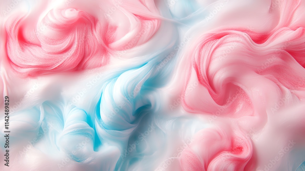 Fototapeta premium Abstract colorful swirl pattern featuring soft pink and blue hues.
