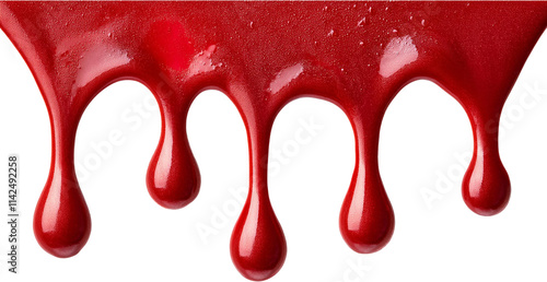 Dripping Red Liquid Glossy Paint Abstract Background Texture photo