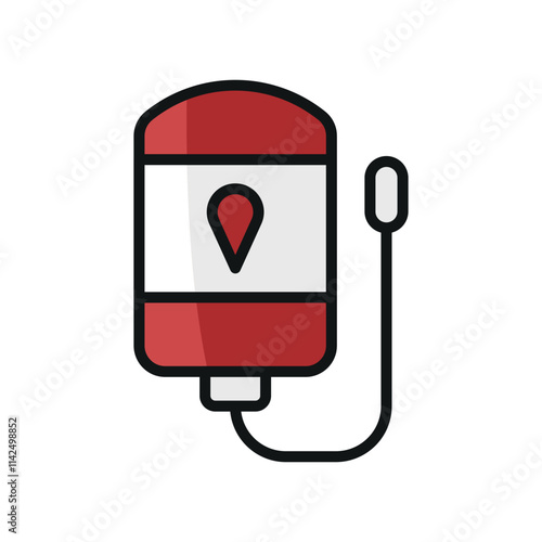 Blood bag icon showcases a modern and professional look, ideal for promoting blood banks, hospital infographics, or emergency medicine