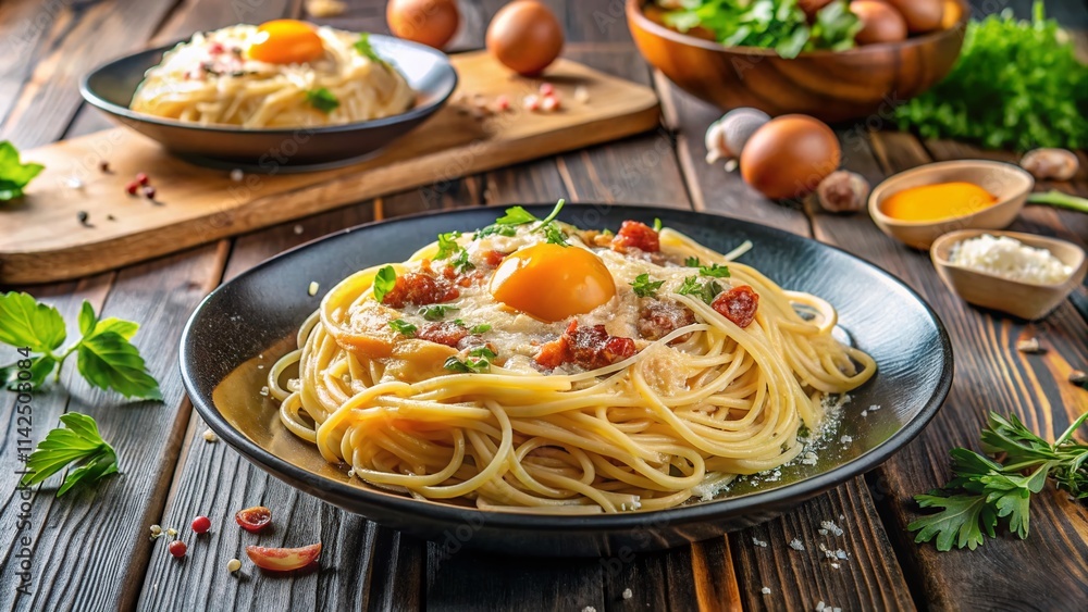 Creamy Carbonara Pasta Recipe: Authentic Italian Spaghetti with Guanciale & Pecorino Romano Creamy Carbonara Pasta Recipe: Authentic Italian Spaghetti with Guanciale & Pecorino Romano