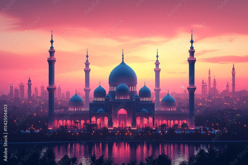 Naklejka premium illustration elegant mosque