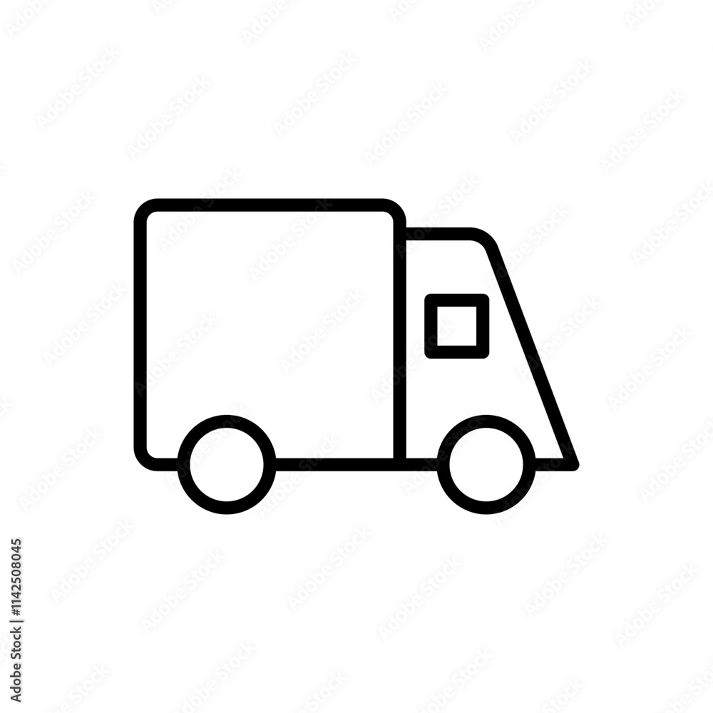 Delivery car vector icon, package delivery truck symbol flat design. Delivery car vector icon, package delivery truck symbol flat design.