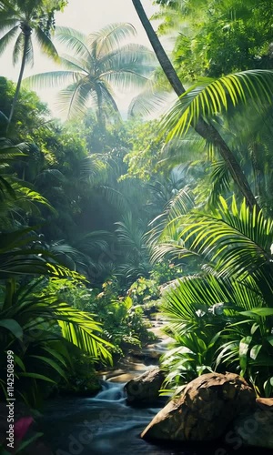 Wallpaper Mural tropical forest background landscape  Torontodigital.ca