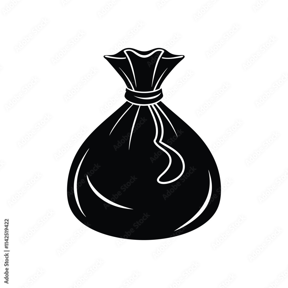 Money Bag Silhouette Vector Illustration Money Bag Silhouette Vector Illustration