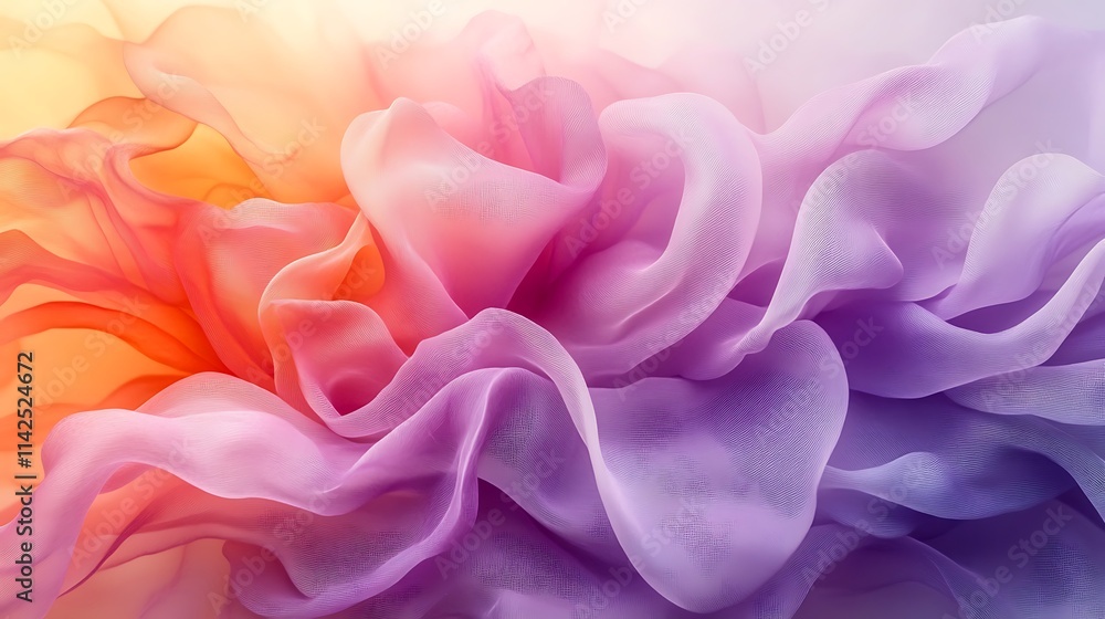 Fototapeta premium Abstract Draped Fabric in Soft Pastel Hues