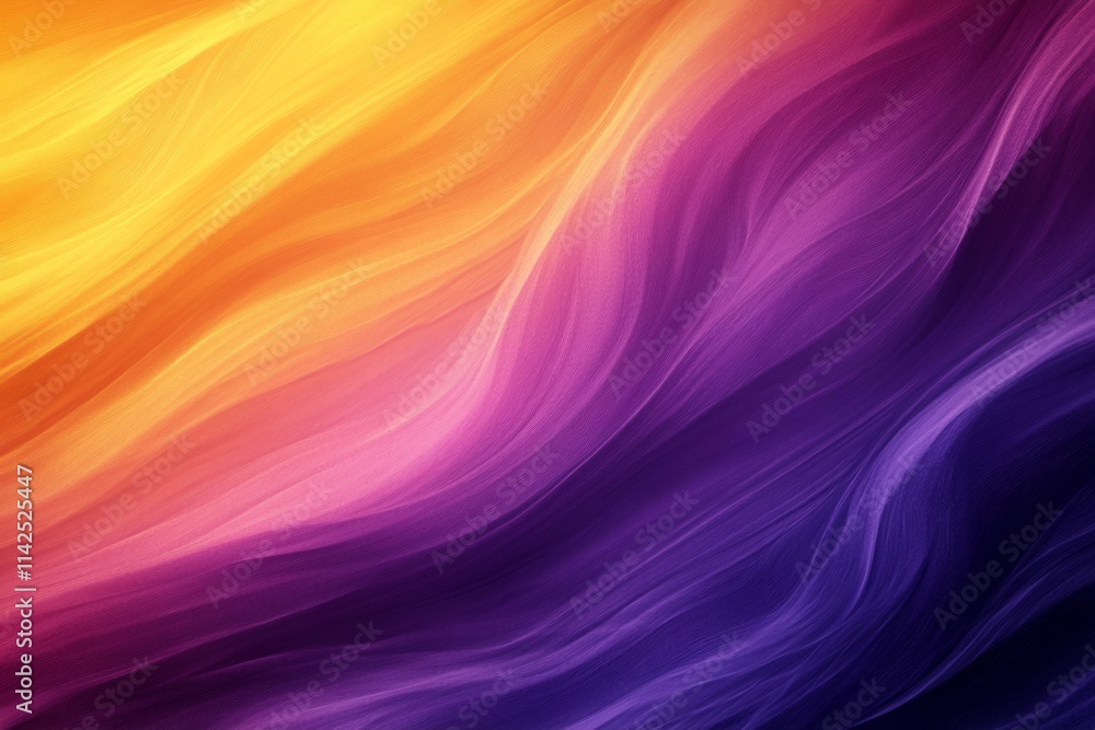 Smooth elegant curves creating a colorful abstract background with a gradient of yellow, pink and purple Smooth elegant curves creating a colorful abstract background with a gradient of yellow, pink and purple