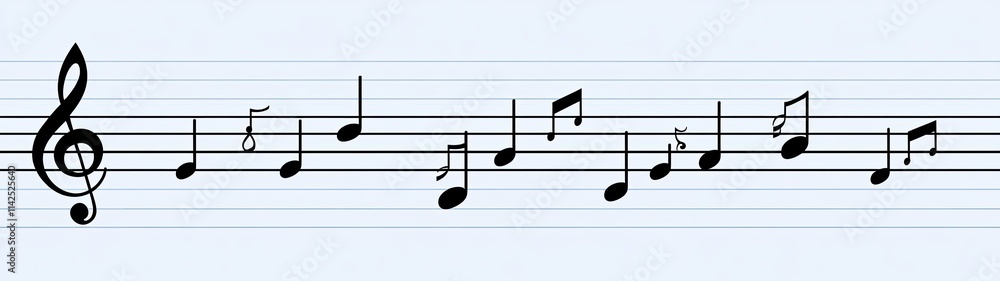 Simple musical notation on a treble clef staff.