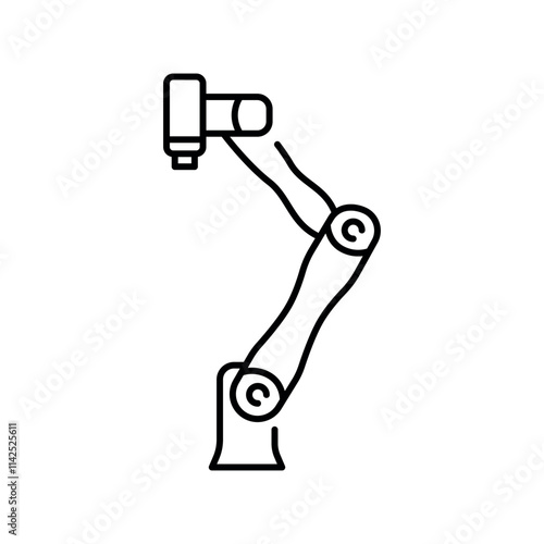 collaborative robot robot line icon.