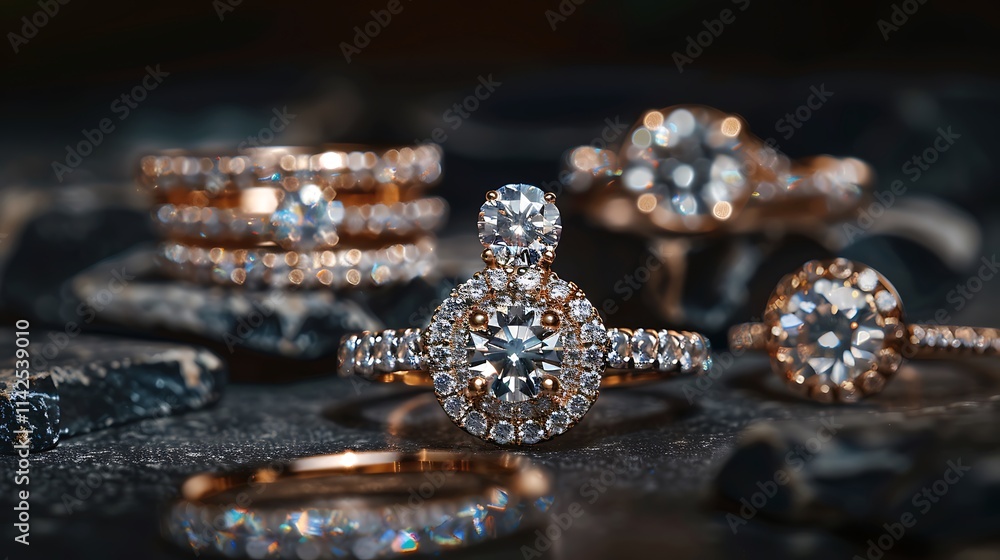 Diamond rings with a blend of modern and traditional styles, perfect for special events. Diamond rings with a blend of modern and traditional styles, perfect for special events.