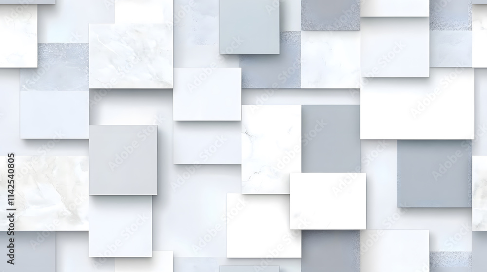 Elegant pattern with solid blocks of white and gray tones, creating modern aesthetic Elegant pattern with solid blocks of white and gray tones, creating modern aesthetic