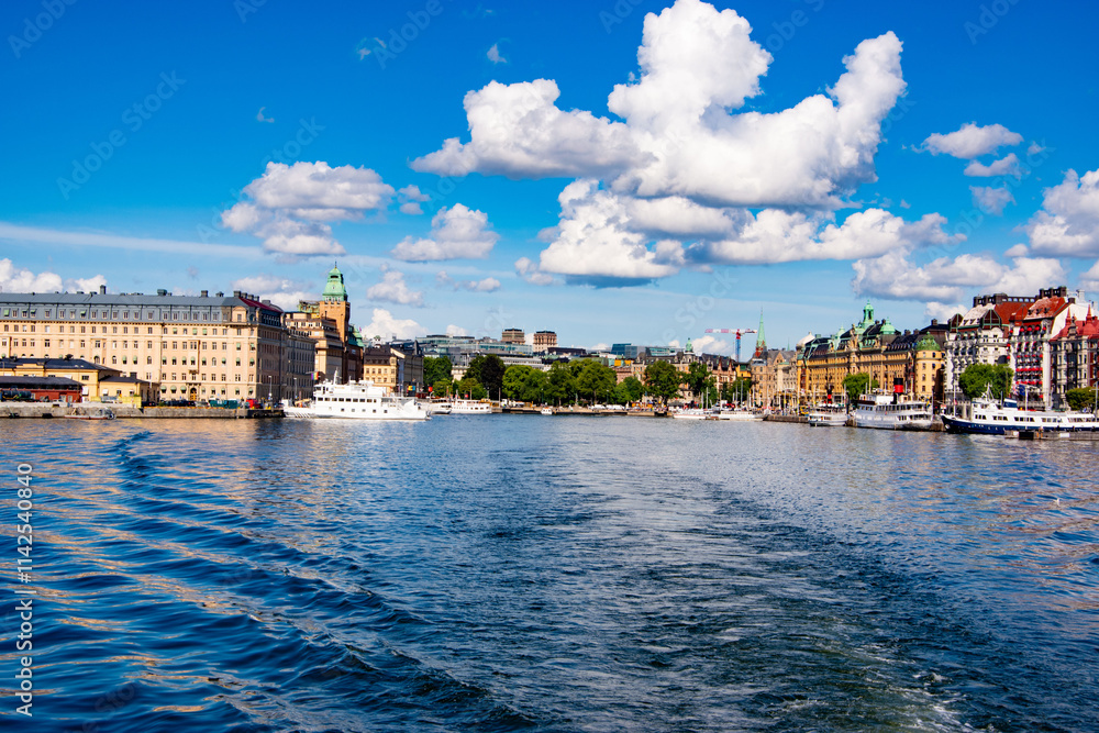 Fototapeta premium Stockholm view from the boat. Sweden