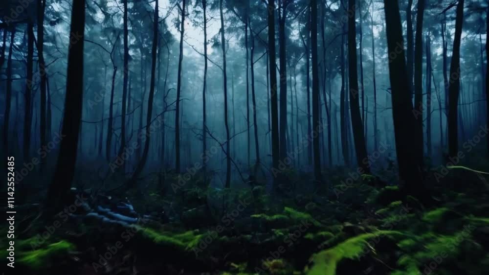 horror forest scene, red light in scary night landscape, 4k High-Quality Wallpaper Background Animation Video horror forest scene, red light in scary night landscape, 4k High-Quality Wallpaper Background Animation Video