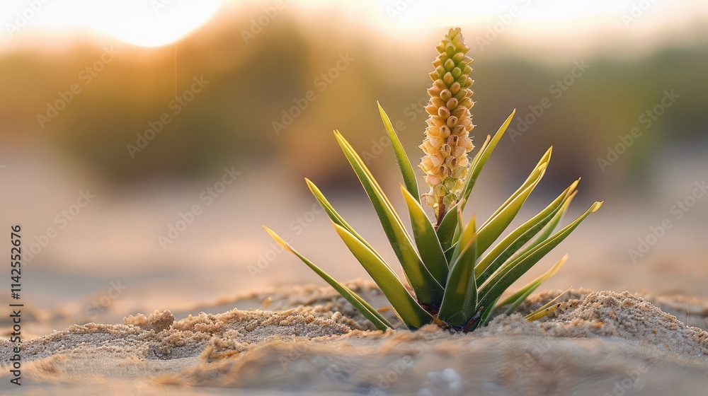 a plant that thrives in the harsh desert sand, symbolizing resilience and beauty a plant that thrives in the harsh desert sand, symbolizing resilience and beauty