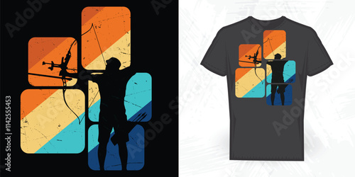 Funny Archery Lover Vintage Archery  T-shirt Design
