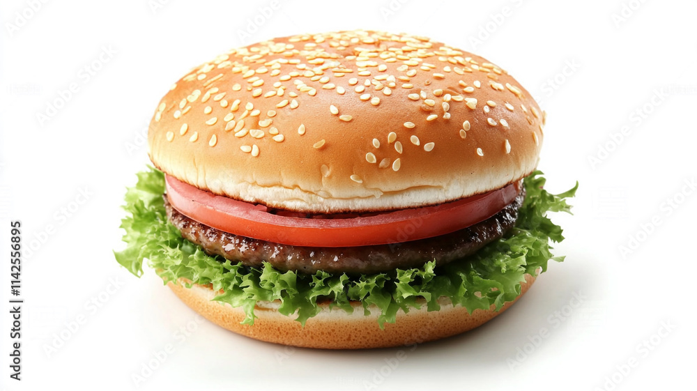 Hamburger isolated on a white background Hamburger isolated on a white background