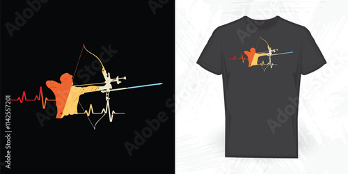  Funny Archery Lover Vintage Archery  T-shirt Design