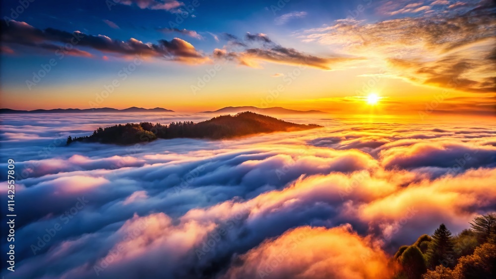 Dramatic Sea of Fog, Morning Mist, Macro Photography, Coastal Landscape, Breathtaking Sunrise, Misty Ocean, Foggy Seascape, Aerial View Dramatic Sea of Fog, Morning Mist, Macro Photography, Coastal Landscape, Breathtaking Sunrise, Misty Ocean, Foggy Seascape, Aerial View
