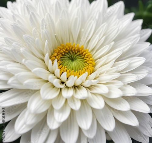 Wallpaper Mural Close-up of a vibrant white chrysanthemum flower, garden, nature, chrysanthemum, bloom Torontodigital.ca