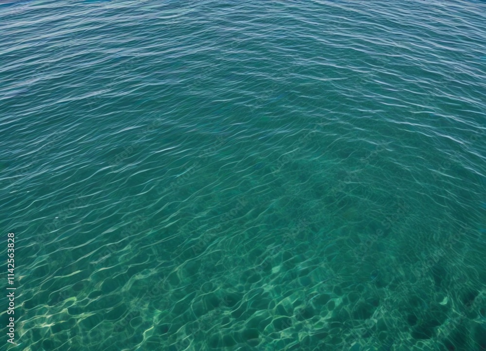 A tranquil aerial view of a vast expanse of calm ocean water A tranquil aerial view of a vast expanse of calm ocean water
