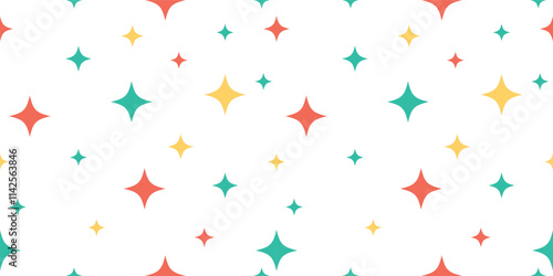 Assortment of colorful abstract shapes Star pattern design vector