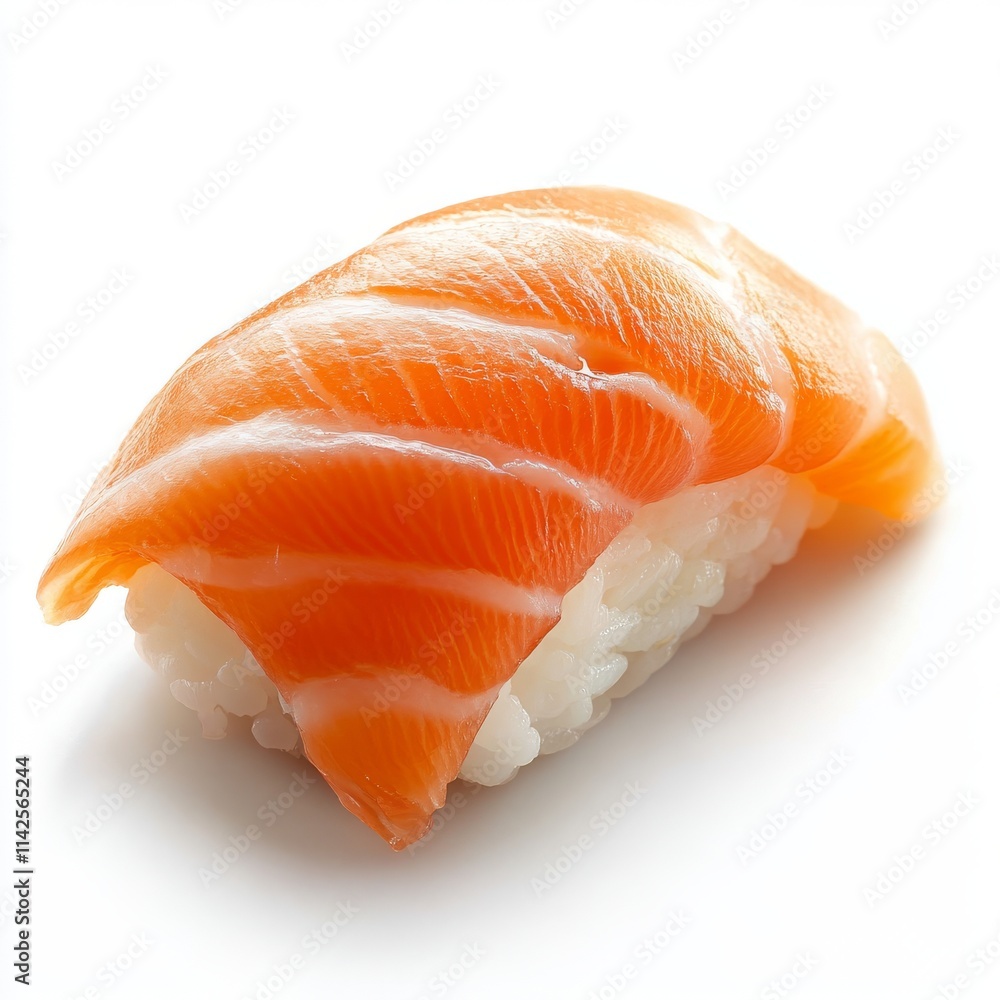 Delicious sushi piece featuring fresh salmon sashimi on vinegared rice. Perfect for culinary enthusiasts and sushi lovers alike. Delicious sushi piece featuring fresh salmon sashimi on vinegared rice. Perfect for culinary enthusiasts and sushi lovers alike.