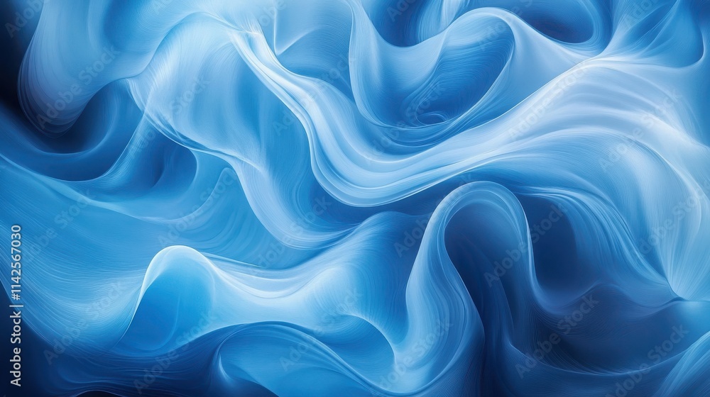Abstract Blue Swirling Waves Artistic Design Abstract Blue Swirling Waves Artistic Design