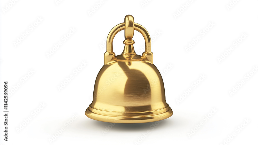 golden bell isolated on white background. golden bell isolated on white background.
