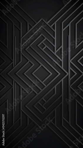 Dark geometric black abstract background elegent design pattern vector
