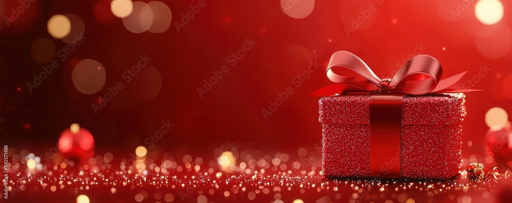Valentine's day gift box romantic setting red ribbon delight Valentine's day gift box romantic setting red ribbon delight