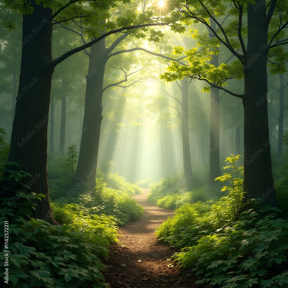 Obraz premium Enchanted Forest: A Fragrant Journey Through Nature's Embrace