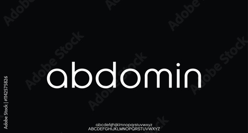 Vector modern font. Slim light technical hi-tech type.
