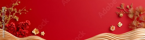 Red Festive Background: Ele...