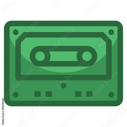 Tape Cassette Icon For Design Element