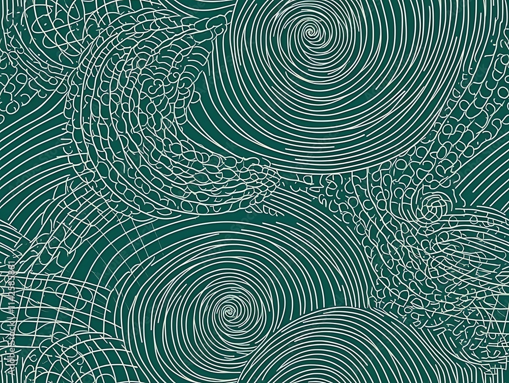 Fototapeta premium Abstract Swirling Lines and Circular Patterns Design