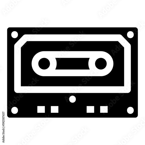 Tape Cassette Icon For Design Element